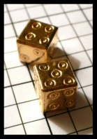 Dice : Dice - Metal Dice - Gold Plated with Roman Styled Pips - Ebay Nov 2010